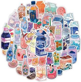 img 4 attached to Cute Drink Scrapbook Stickers For Girls 50 Pack Laptop Stickers Vinyl Stickers For Water Bottles