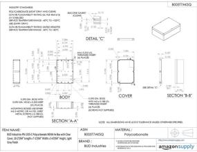 img 1 attached to BUD Industries PN 1335 C Polycarbonate Length