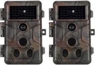 📷 2-pack no glow game & deer trail cameras - 24mp 1296p h.264 video, 100ft night vision, motion activated, 0.1s trigger speed, waterproof - ideal for home surveillance, outdoor wildlife hunting, farm & yard monitoring logo