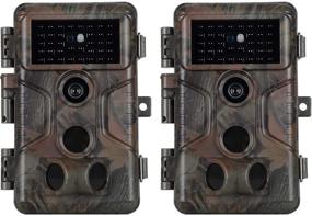 img 4 attached to 📷 2-Pack No Glow Game & Deer Trail Cameras - 24MP 1296P H.264 Video, 100ft Night Vision, Motion Activated, 0.1S Trigger Speed, Waterproof - Ideal for Home Surveillance, Outdoor Wildlife Hunting, Farm & Yard Monitoring