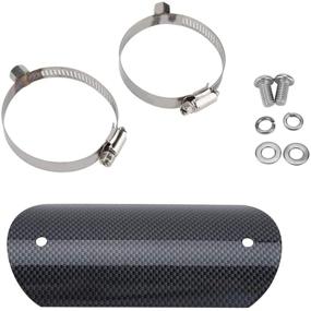 img 4 attached to 🔥 Qiilu Universal Motorcycle Exhaust Heat Shield Cover: Complete Middle Pipe Protector Kit with Stainless Steel Clamps (#4) - Premium Heat Insulation and Heel Exhaust Guard