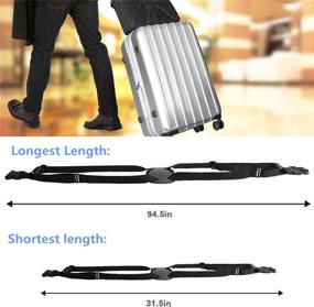 img 3 attached to 🛄 Ultimate Hands-Free Travel Companion: The Adjustable Portable Suitcases