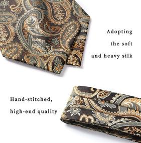 img 1 attached to HISDERN Paisley Jacquard Woven Cravat