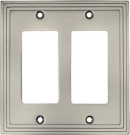 🔘 cosmas 25090-sn satin nickel double gfi/decora rocker wall switch plate switchplate cover - improved seo logo