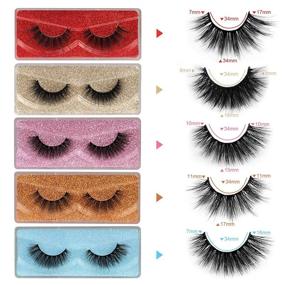 img 2 attached to 💕 Newcally Lashes: 10 Pairs of Natural 3D Faux Mink Lashes in 10 Styles - Fluffy, Wispy, Dramatic - Handmade & Reusable - Includes 10 Portable Eyelash Boxes