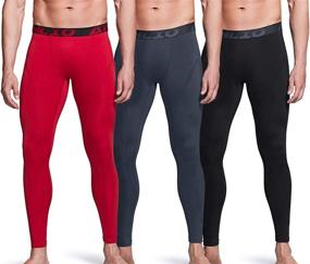 img 3 attached to 🏃 ATHLIO 1 or 3 Pack Men's Thermal Compression Pants, Athletic Running Tights & Sports Leggings, Winter Gear Base Layer Bottoms for Enhanced Performance