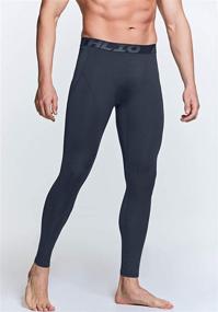 img 1 attached to 🏃 ATHLIO 1 or 3 Pack Men's Thermal Compression Pants, Athletic Running Tights & Sports Leggings, Winter Gear Base Layer Bottoms for Enhanced Performance