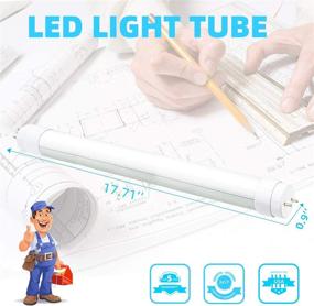 img 1 attached to 🔆 F15T8 LED Tube Light,120V 4-Pack of 7Watt F15T8 RV Light Bulb - Rotatable End Caps - 18" Length - Daylight Color - Frosted Cover