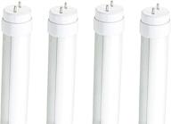 🔆 f15t8 led tube light,120v 4-pack of 7watt f15t8 rv light bulb - rotatable end caps - 18" length - daylight color - frosted cover логотип