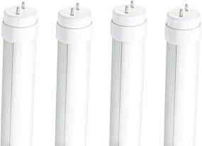 img 4 attached to 🔆 F15T8 LED Tube Light,120V 4-Pack of 7Watt F15T8 RV Light Bulb - Rotatable End Caps - 18" Length - Daylight Color - Frosted Cover