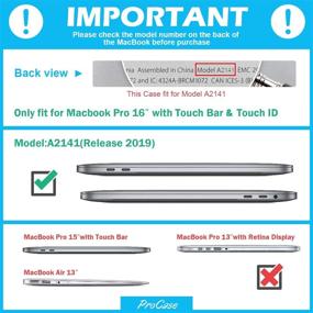 img 3 attached to 💻 ProCase MacBook Pro 16 Case 2019 A2141 with Touch Bar and Touch ID, Rugged Slim Hard Shell Dual Layer Protective Cover with Foldable Kickstand for MacBook Pro 16 Inch 2019 Release - Grey