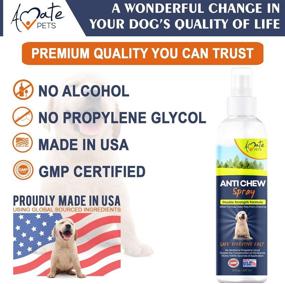 img 2 attached to 🐶 Amate Pets Anti Chew Spray for Dogs - Double Strength Bitter Taste Deterrent, No Alcohol - Protect Furniture, Clothes, Carpet, Chargers, Cables & More!