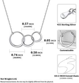 img 1 attached to ChicSilver Mother Daughter Necklace - 925 Sterling Silver Interlocking Circles Necklace for Women - Mothers Day Jewelry Birthday Gift (with Gift Box) - Enhanced SEO