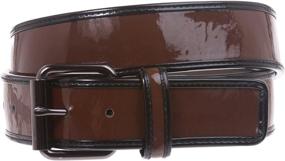 img 1 attached to 👗 Chic and Stylish Trimmed Patent Leather Fashion Belts for Women - Must-Have Accessories