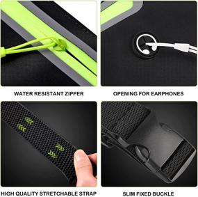 img 1 attached to 🏃 ANBEKO Slim Waist Pouch with Extender - Bounce Free Belt Bag for Outdoor Activities, Water Resistant Waist Pack for Women and Men - Adjustable Runner Phone Waist Bag for Gym Workouts - Ultra Light