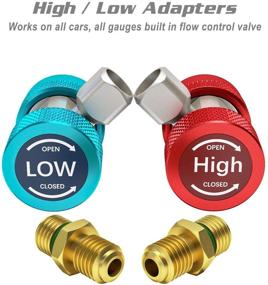 img 1 attached to 🔄 AURELIO TECH R134A Refrigerant Adapters Quick Couplers with Can Tap, Valve Core Remover & 3-in-1 AC Tool Kit