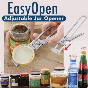 img 2 attached to 🔧 Multifunctional Adjustable Can Opener and Jar Openers Set, Stainless Steel Manual Lid Opener - Easy-open Jar Opener Included (1Pcs)