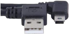 img 1 attached to 🔌 3 набора MXTECHNIC Мини USB-кабель для передачи данных - 10 дюймов, USB с прямым углом 90 градусов, никелированный короткий USB 2.0 A-мужской 4-контактный на мини-B-5-контактный с прямым углом, подходит для смартфонов, GPS и внешних жестких дисков - синхронизация и зарядка.