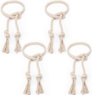🏡 apipi natural cotton curtain tiebacks - village style holdback rope for rural drapery logo