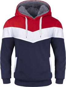 img 4 attached to Stay Cozy and Stylish with IGEEKWELL Men's Zip Up Hoodie - Ultimate Warmth in a Sherpa Lined Jacket