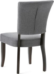 img 2 attached to Simpli Home Joseph Contemporary Deluxe Dining Chair Set of 2 in Slate Grey Linen Look Fabric - Stylish and Comfortable Seating for Modern Dining Spaces