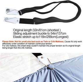 img 2 attached to 🛏️ Siaomo Bed Sheet Holder Straps Set – Secure Fasteners for Thick Sheets, Adjustable Grippers for Fitted Sheets, Sofa & Mattress Covers (4pcs, Black)