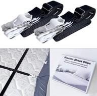 🛏️ siaomo bed sheet holder straps set – secure fasteners for thick sheets, adjustable grippers for fitted sheets, sofa & mattress covers (4pcs, black) logo