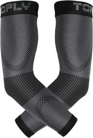 img 3 attached to 👐 Unisex Compression Arm Sleeves, 1 Pair - 20-30mmHg Graduated Compression Elbow Sleeve for Pain Relief, Muscle & Joint Support - Tennis Elbow & Golfers Brace, Edema, Swelling | XL, Black