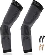 👐 unisex compression arm sleeves, 1 pair - 20-30mmhg graduated compression elbow sleeve for pain relief, muscle & joint support - tennis elbow & golfers brace, edema, swelling | xl, black логотип