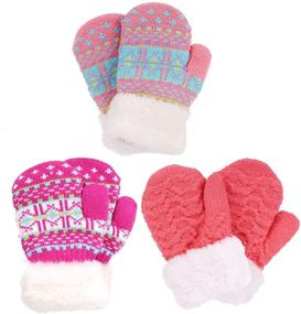 img 3 attached to 🧤 Sherpa Toddler Winter Mittens: Ideal Boys' Accessories for Cold Weather