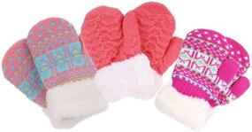 img 4 attached to 🧤 Sherpa Toddler Winter Mittens: Ideal Boys' Accessories for Cold Weather