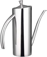 🍶 sleek and reliable imeea 24oz/700ml stainless steel olive oil dispenser - no drip, ideal for cooking and kitchen - vinegar container included! logo