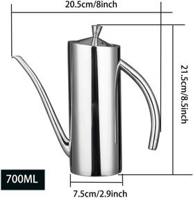 img 3 attached to 🍶 Sleek and Reliable IMEEA 24oz/700ml Stainless Steel Olive Oil Dispenser - No Drip, Ideal for Cooking and Kitchen - Vinegar Container Included!