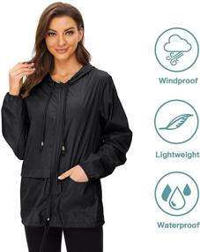 img 2 attached to Zando Lightweight Raincoats Waterproof Windbreaker Women's Clothing and Coats, Jackets & Vests