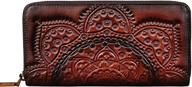 👜 genuine leather smartphone organizer embossed women's handbags & wallets logo