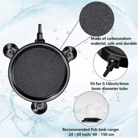 img 1 attached to 🐠 Hydroponics Aquarium Fish Tank Pump Aerator Diffuser - 4 Pieces Round Air Stone Disc Bubble Diffuser Kit with 12 Suction Cups for Enhanced Oxygenation