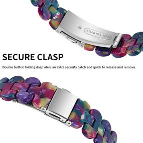 img 1 attached to 🌸 Enhance Your Fitbit Luxe with Krudary Bands: Premium Resin Watchband with Stainless Steel Buckle for Women
