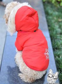 img 1 attached to 🐶 Reversible Snowflake Dog Winter Coat with Removable Hoodies - LOVEPET Dog Clothes for Small Dogs