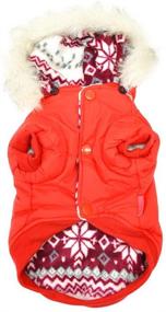 img 3 attached to 🐶 Reversible Snowflake Dog Winter Coat with Removable Hoodies - LOVEPET Dog Clothes for Small Dogs