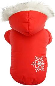 img 4 attached to 🐶 Reversible Snowflake Dog Winter Coat with Removable Hoodies - LOVEPET Dog Clothes for Small Dogs
