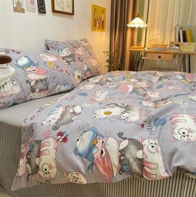 img 1 attached to Bedding Cartoon Reversible Striped Comforter