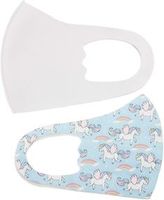 img 2 attached to 🎭 Sublimation Mask for Boys' Cold Weather Accessories - White Blank Printable