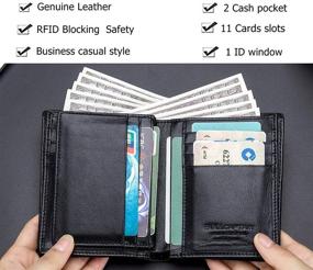 img 2 attached to Genuine Leather BULLCAPTAIN Wallets: Perfect Accessories for Men's Wallets, Card Cases & Money Organizers with Blocking Feature