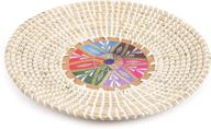 🧺 exquisite seagrass woven wall basket with arrow pattern for chic boho décor in living room, bedroom, or kitchen logo