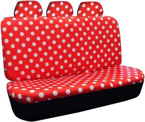 img 2 attached to FH GROUP FB115102 Polka Dot Seat Covers (Polka Dot) Front Set With Gift - Universal Fit For Cars Trucks And SUVs (RED-Full)