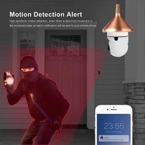 img 1 attached to WooLink E27 Bulb Camera: 1080P WiFi Security System with 2.4GHz, 360° Panoramic Surveillance, Night Vision, Two-Way Audio, Smart Motion Detection & Alarm