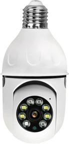 img 4 attached to WooLink E27 Bulb Camera: 1080P WiFi Security System with 2.4GHz, 360° Panoramic Surveillance, Night Vision, Two-Way Audio, Smart Motion Detection & Alarm