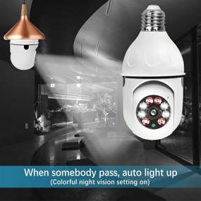 img 2 attached to WooLink E27 Bulb Camera: 1080P WiFi Security System with 2.4GHz, 360° Panoramic Surveillance, Night Vision, Two-Way Audio, Smart Motion Detection & Alarm