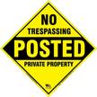 minuteman signs trespassing property aluminum logo