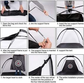 img 2 attached to Veggicy Golf Hitting Net for Indoor and Outdoor Practice - Golf Training Aids with Chipping Net and Hitting Mat for Backyard